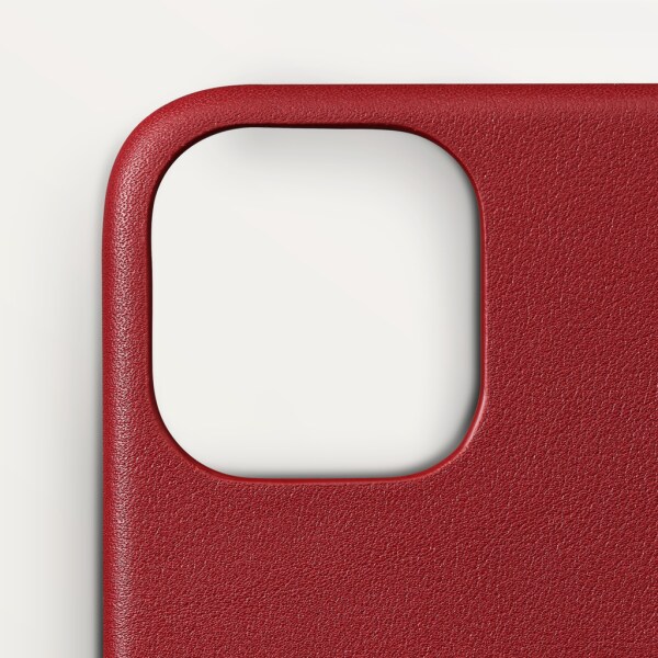 Diabolo de Cartier iPhone 12 and 12 Pro case Red calfskin