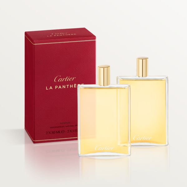Nécessaires à Parfum卡地亚香水盒，La Panthère Parfum猎豹淡香水替换装 2 x 30毫升 喷雾