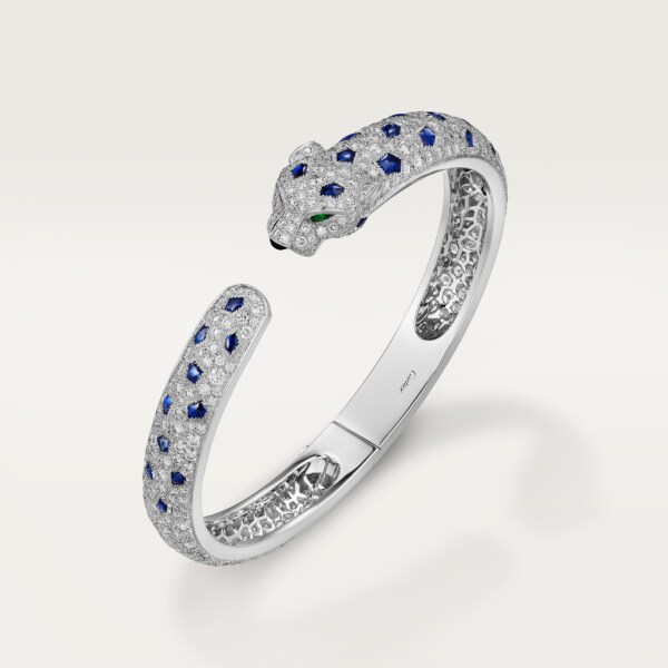 Panthère de Cartier bracelet White gold, onyx, emeralds, sapphires, diamonds