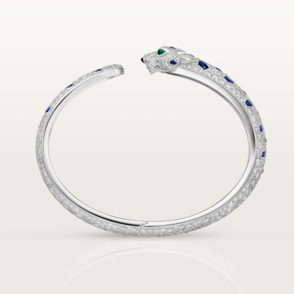 Panthère de Cartier bracelet White gold, onyx, emeralds, sapphires, diamonds