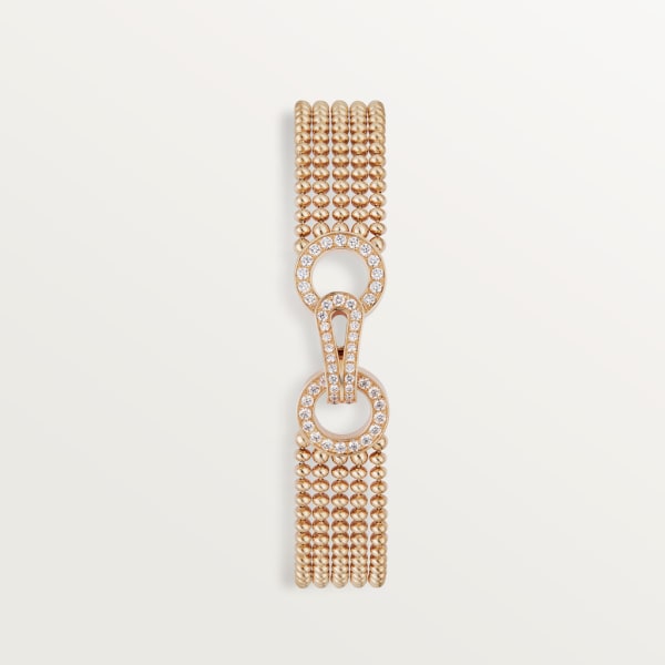 Agrafe bracelet Rose gold, diamonds