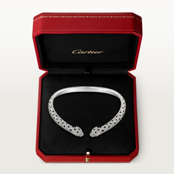 Panthère de Cartier卡地亚猎豹项链 白金，祖母绿，缟玛瑙，钻石