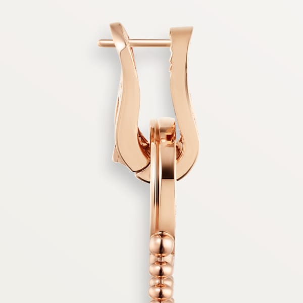 Agrafe earrings Rose gold, diamonds