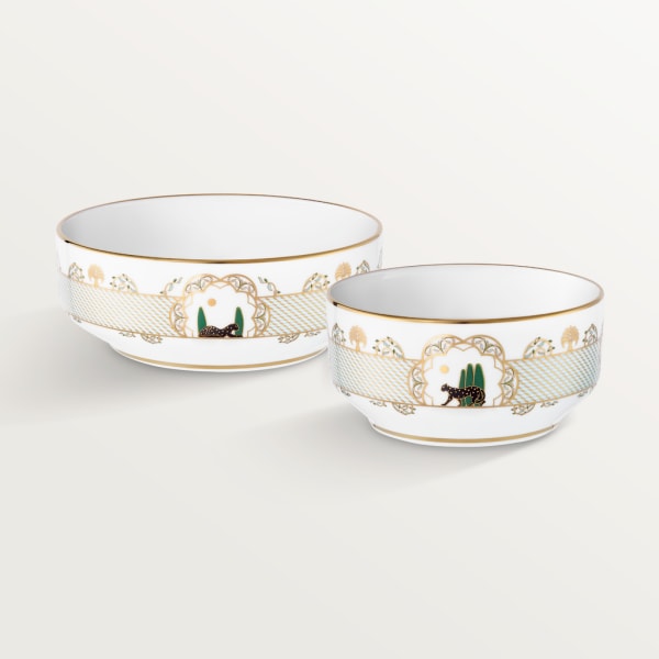 Set of two Panthère de Cartier bowls Porcelain