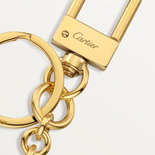 Diabolo de Cartier猎豹印章图案钥匙圈 清漆镀金饰面金属