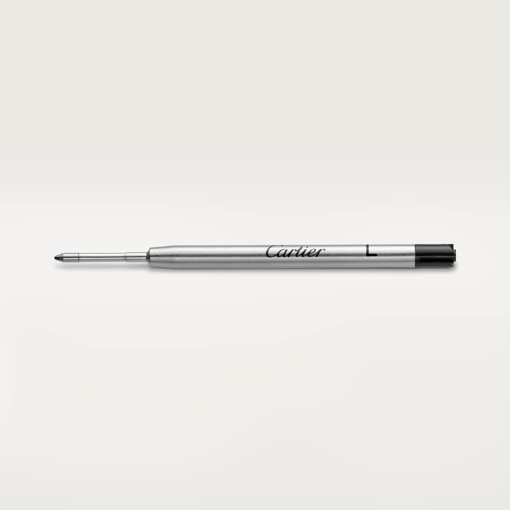 Ballpoint pen refill (B), black inkFor Santos-Dumont, R de Cartier, Santos de Cartier large model, Diabolo, Santos, Louis Cartier, Trinity ballpoint pens Broad point
