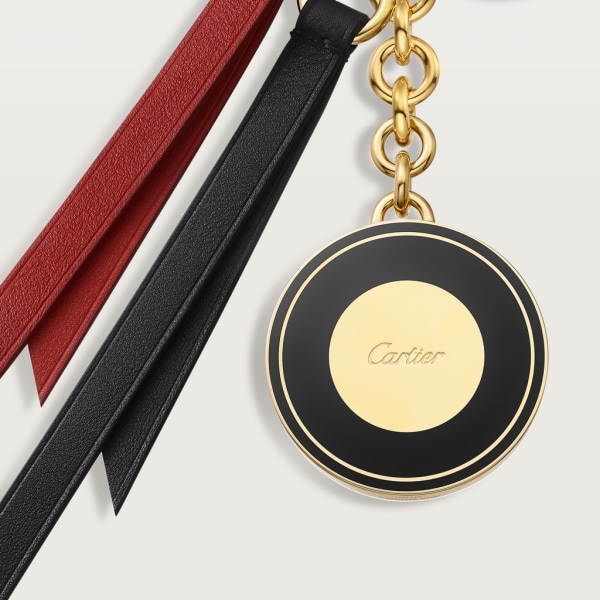 Diabolo de Cartier封蜡章钥匙圈 漆面金属，皮革，镀金饰面