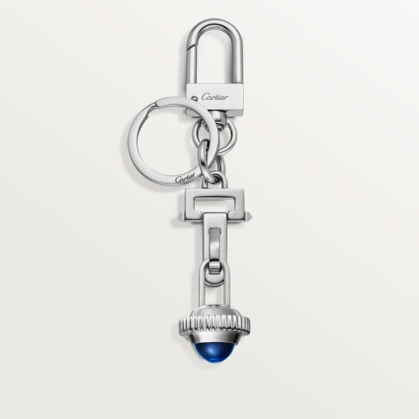 Pasha de Cartier key ring Palladium-finish metal, resin