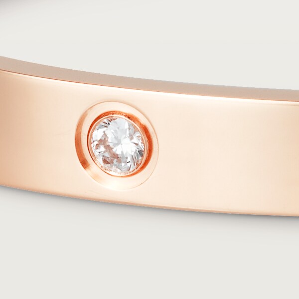 Love bracelet, 4 diamonds Rose gold, diamonds