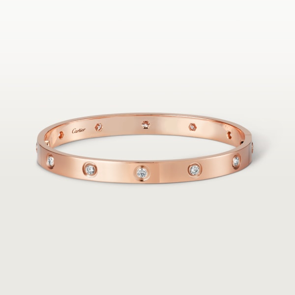 Love bracelet, 10 diamonds Rose gold, diamonds