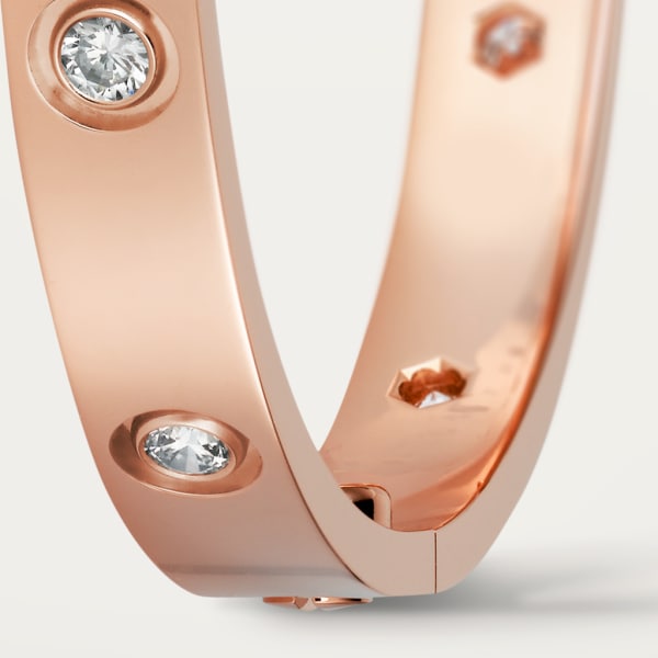 Love bracelet, 10 diamonds Rose gold, diamonds