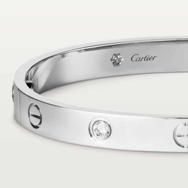 Crb Love Bracelet 4 Diamonds White Gold Diamonds Cartier