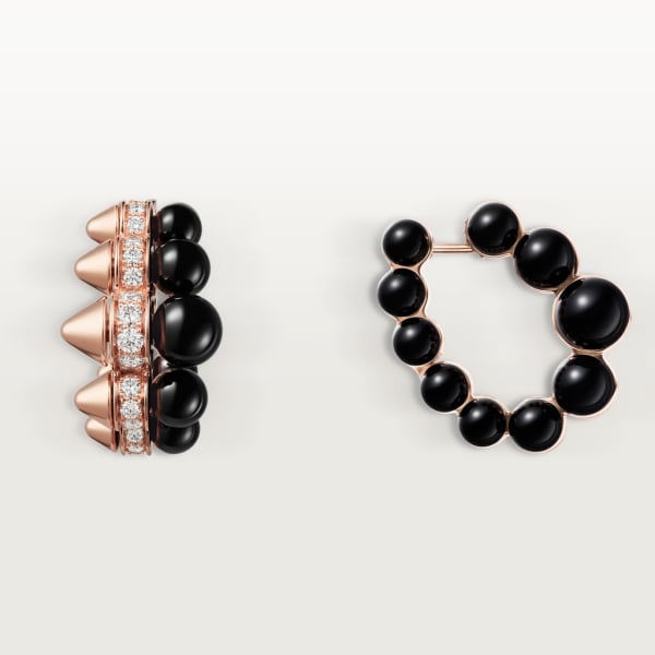 Clash de Cartier earrings Rose gold, onyx, diamonds