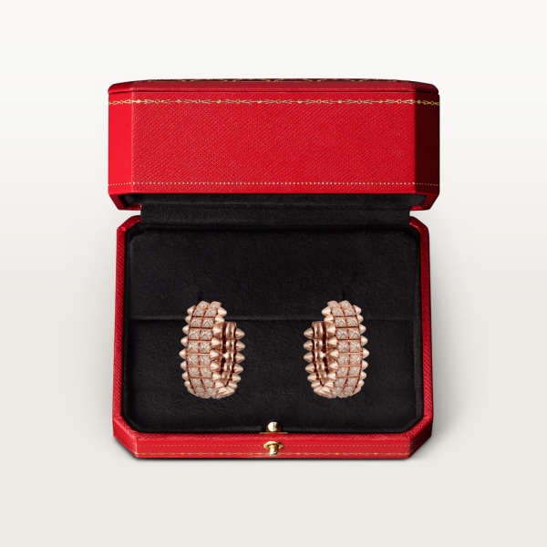 Clash de Cartier earrings Rose gold, diamonds.