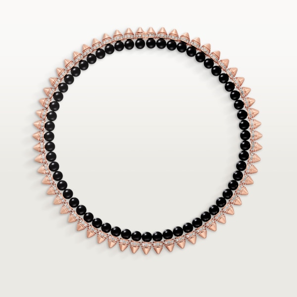 Clash de Cartier necklace Rose gold, onyx, diamonds