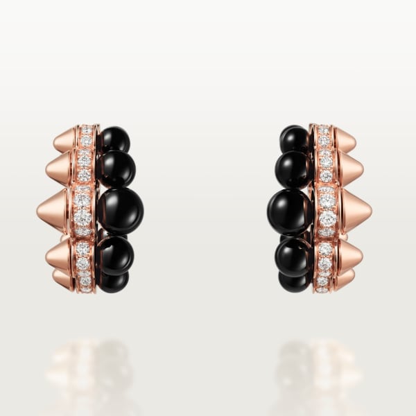 Clash de Cartier earrings Rose gold, onyx, diamonds