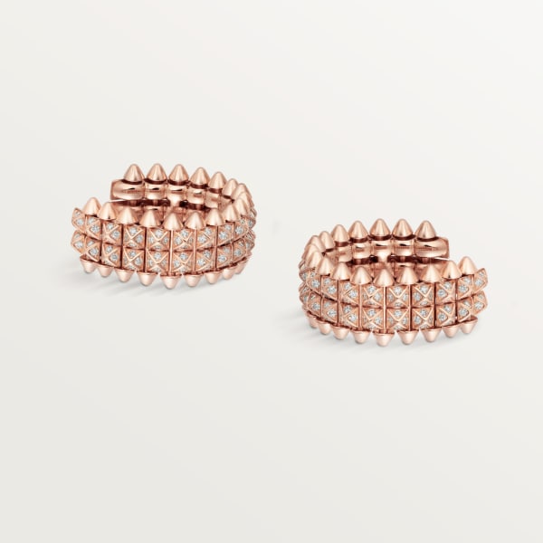 Clash de Cartier earrings Rose gold, diamonds.