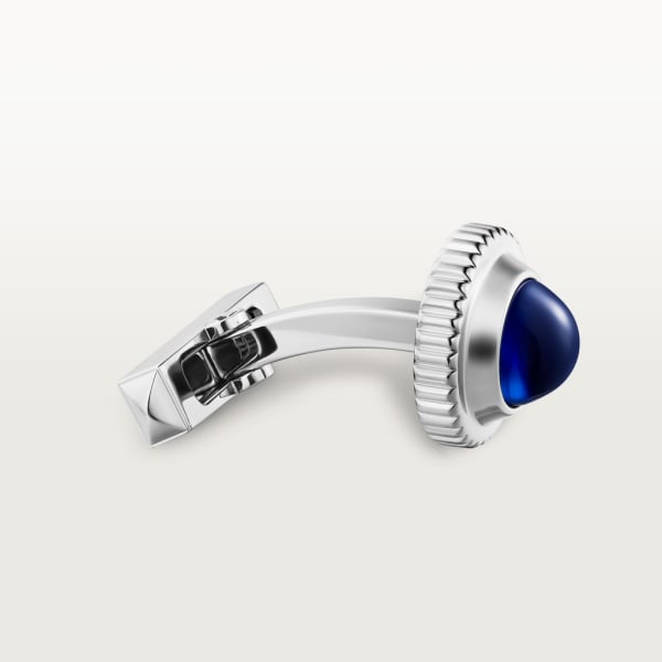 Pasha de Cartier cufflinks Sterling silver, palladium finish, synthetic spinel
