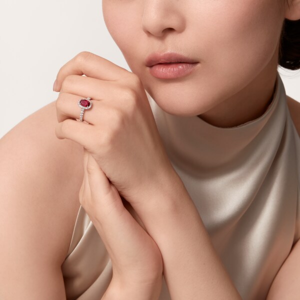 Cartier ruby engagement rings hot sale