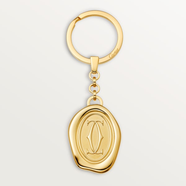 Key ring Logótipo Double C Golden finish