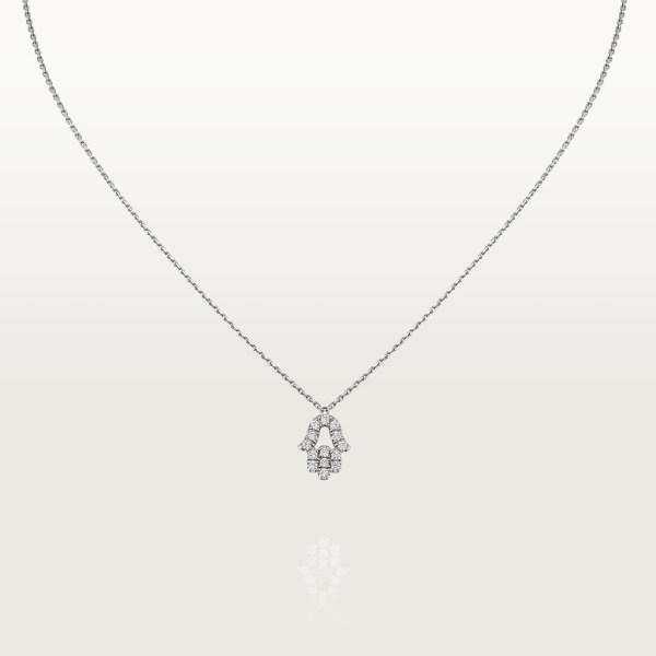 Symbols necklace White gold, diamond