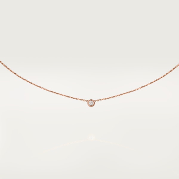 Cartier d'Amour 项链，超小号款 玫瑰金，钻石