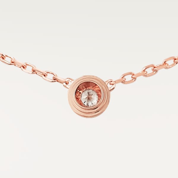 Cartier d'Amour 项链，超小号款 玫瑰金，钻石