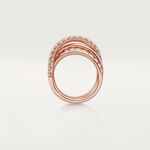 Etincelle de Cartier ring, semi-paved Rose gold, diamond