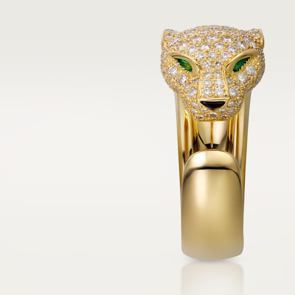 Panthère de Cartier戒指 黄金，钻石，祖母绿，缟玛瑙