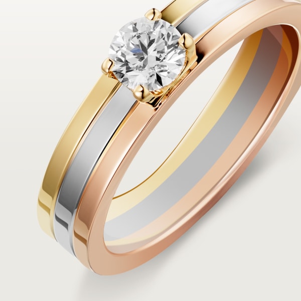 Vendôme Louis Cartier订婚钻戒 白金，黄金，玫瑰金，钻石