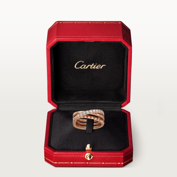 Etincelle de Cartier戒指，半铺镶钻石 玫瑰金，钻石