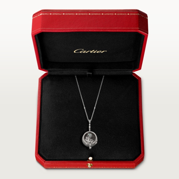 Panthère de Cartier necklace White gold, emeralds, onyx, diamonds