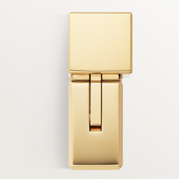Double C de Cartier logo square lighter with Sunray motif in yellow-gold finish Metal, yellow-gold finish