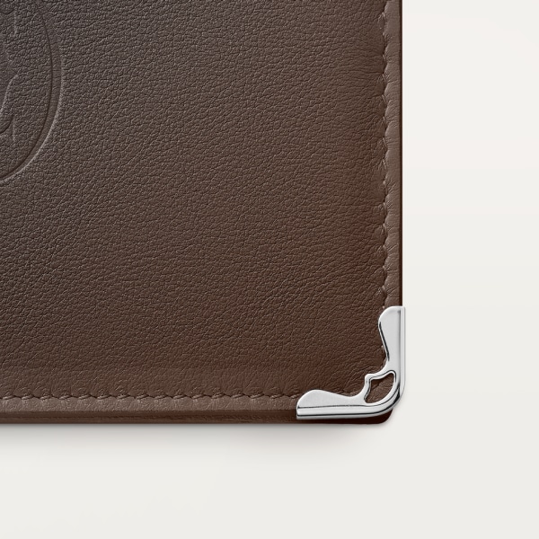 6信用卡皮夹，Must de Cartier系列 渐变灰褐色小牛皮，镀钯饰面