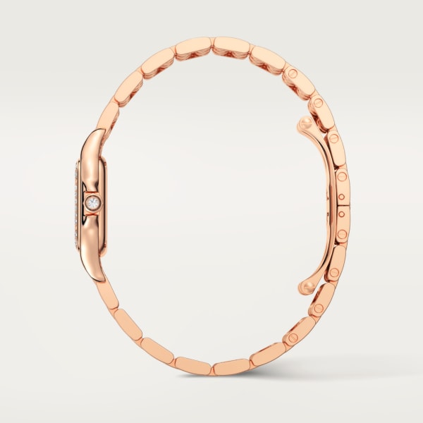 Panthère de Cartier watch Small model, quartz movement, rose gold, diamonds