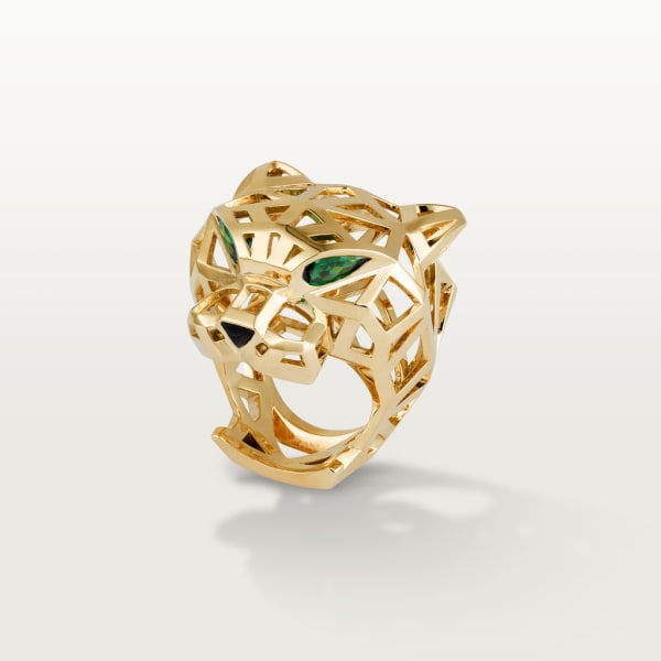 Panthère de Cartier ring Yellow gold, tsavorite garnets, onyx