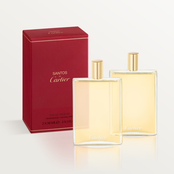 Les Nécessaires à Parfum Santos de Cartier Eau de Toilette Refill Pack 2x30 ml Spray