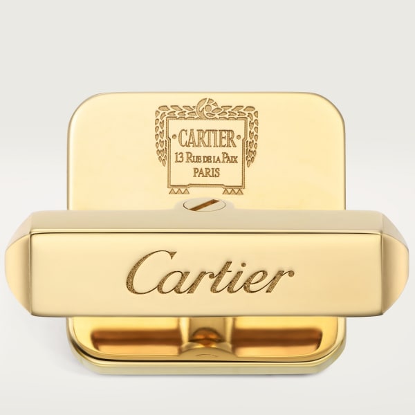 Panthère de Cartier cufflinks Yellow gold, black lacquer