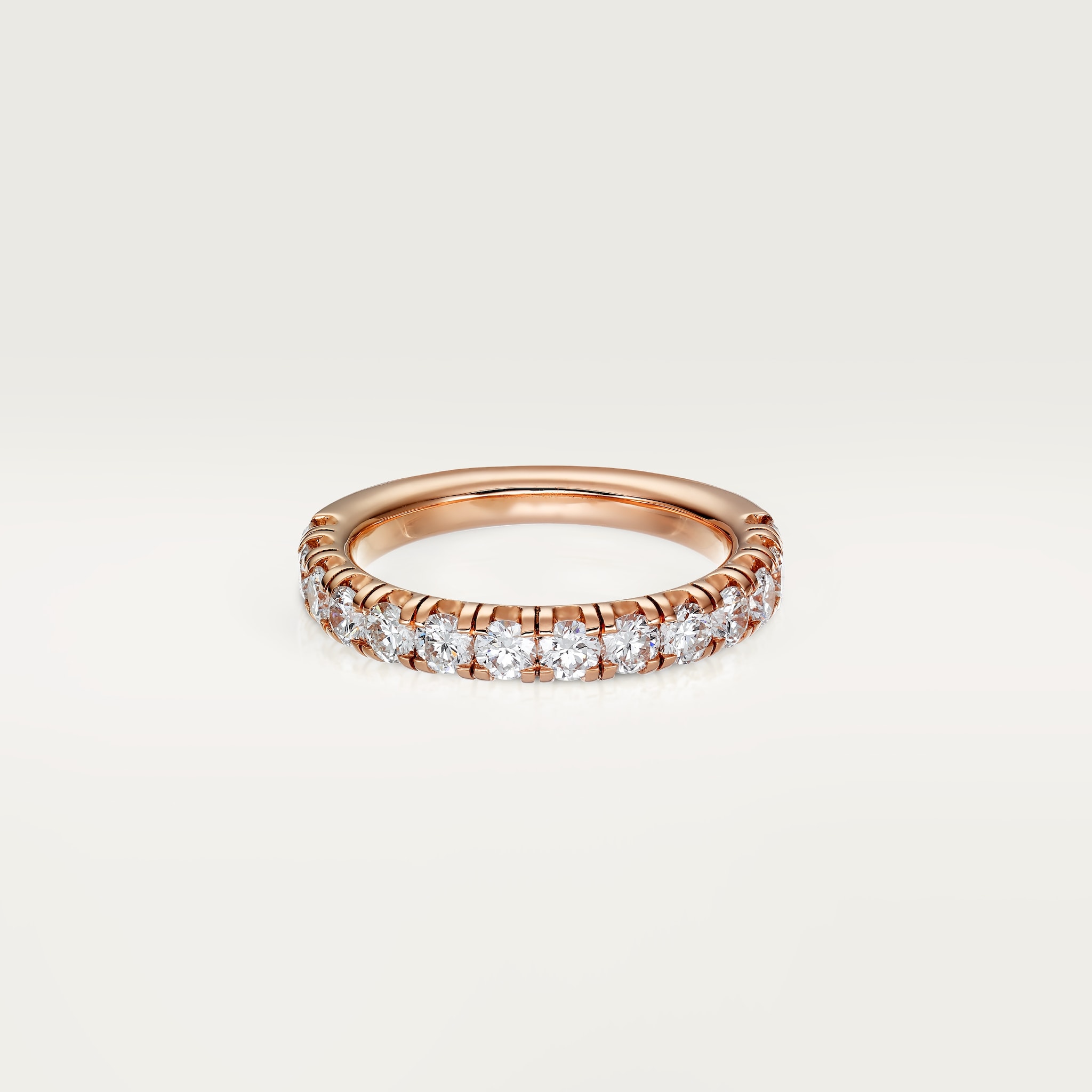 Etincelle de Cartier wedding ring, width 3.5 mm, semi-pavedRose gold, diamond