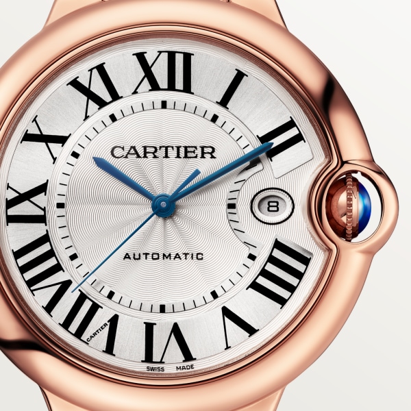 Ballon Bleu de Cartier watch 42mm, automatic movement, rose gold