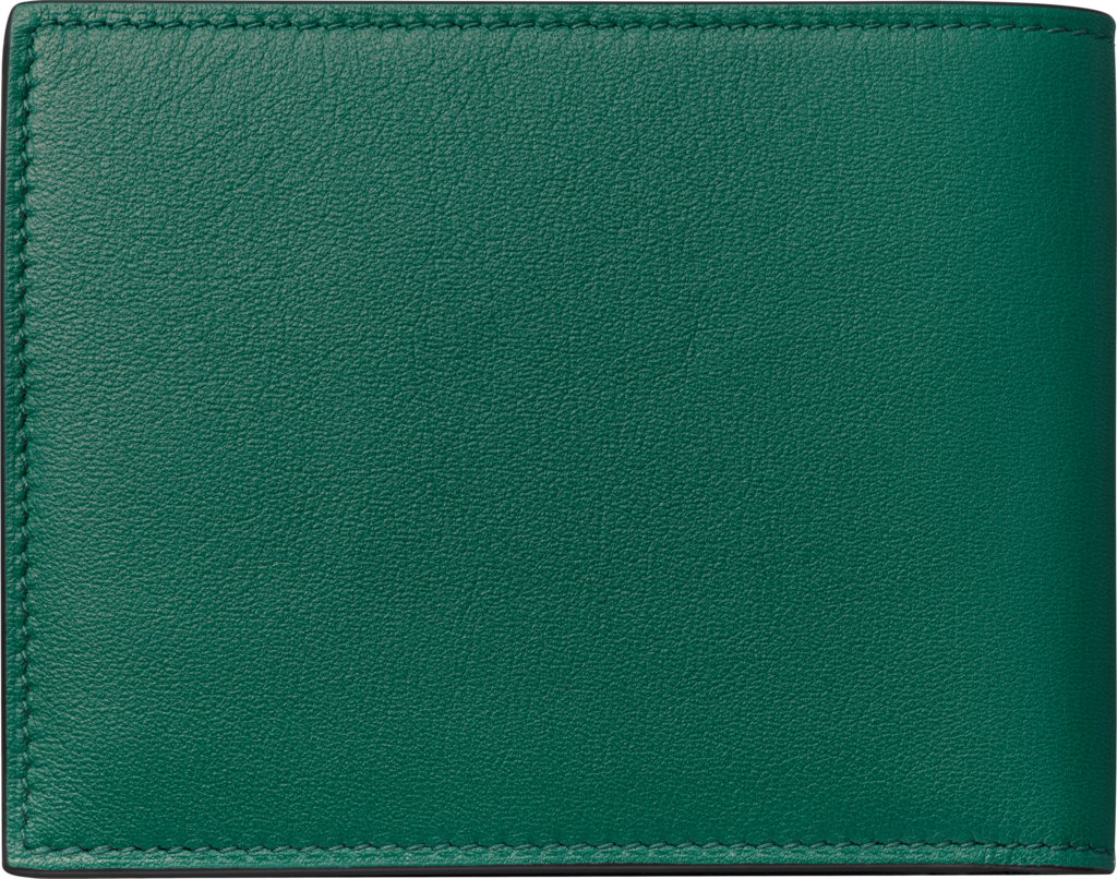 6信用卡皮夹，Must de Cartier系列叶绿色圆点小牛皮，镀金饰面