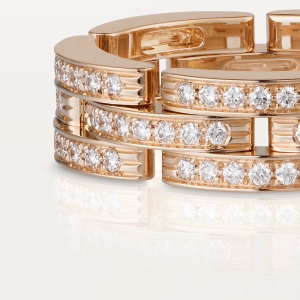 Maillon Panthère ring Rose gold, diamonds