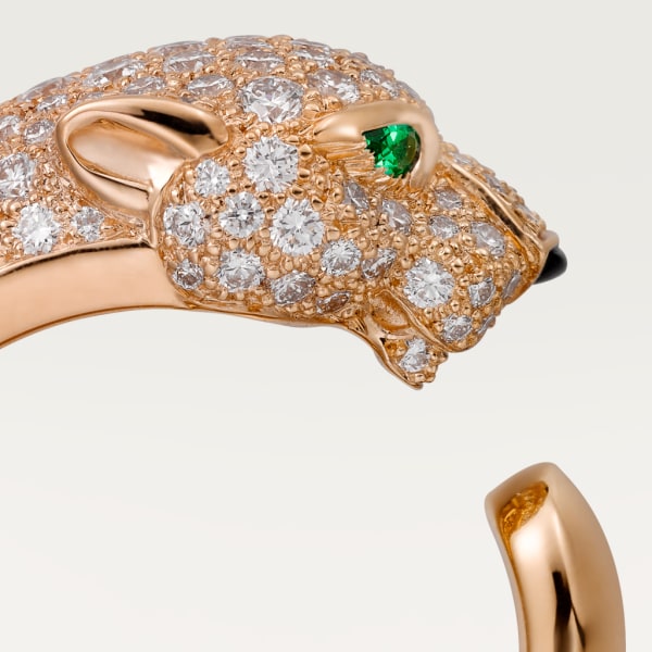 Panthère de Cartier戒指 玫瑰金，钻石，祖母绿，缟玛瑙