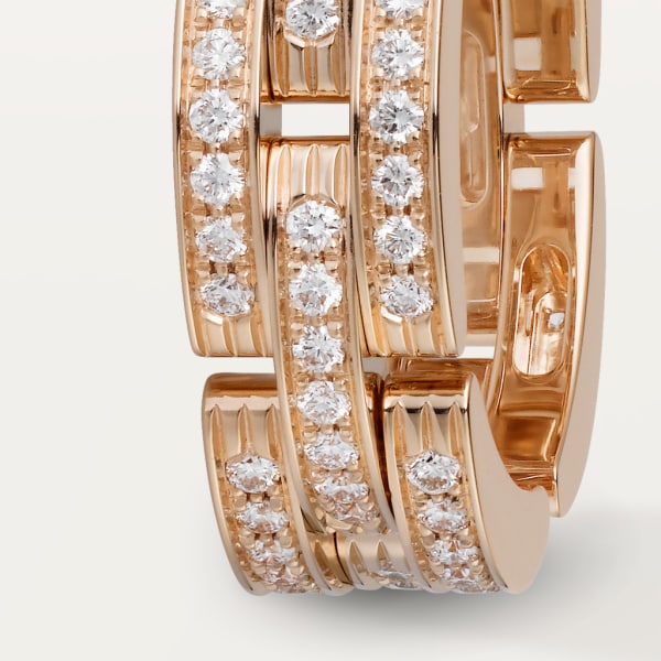 Maillon Panthère ring Rose gold, diamonds