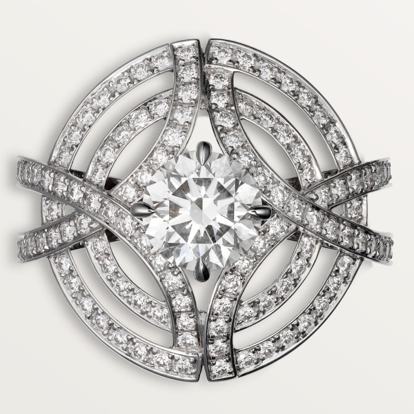 Galanterie de Cartier戒指 白金，钻石
