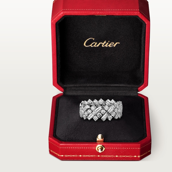 Reflection de Cartier结婚戒指 白金，钻石