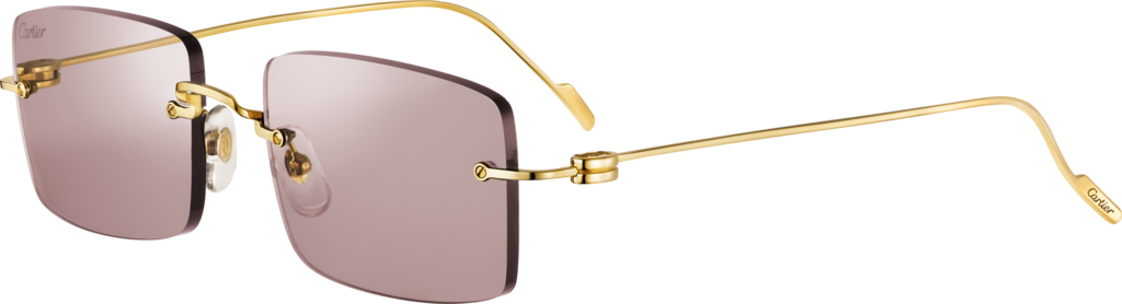 Signature C de Cartier珍贵太阳眼镜玫瑰金材质，玫瑰金色涂层镜片