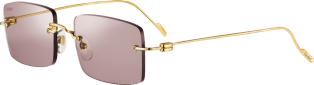 Signature C de Cartier珍贵太阳眼镜 玫瑰金材质，玫瑰金色涂层镜片