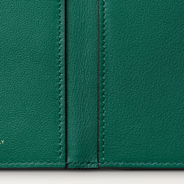 Four-credit card holder, Must de Cartier Leaf green dots calfskin, gold finish