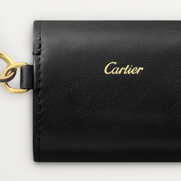 Diabolo de Cartier迷你包 黑色小牛皮，镀金饰面